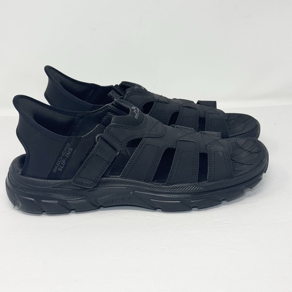 Skechers Slip-ins Revolted Mens Walking Sport Fisherman Sandals Size 11 Black - Picture 1 of 11